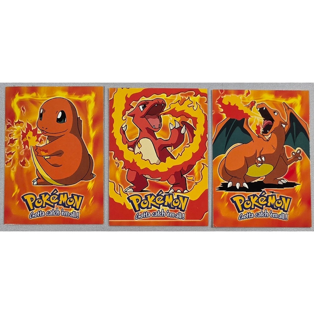 1999 Charmander Charmeleon Charizard E4 E5 E6 Topps Movie Non-Holo Pokemon Card